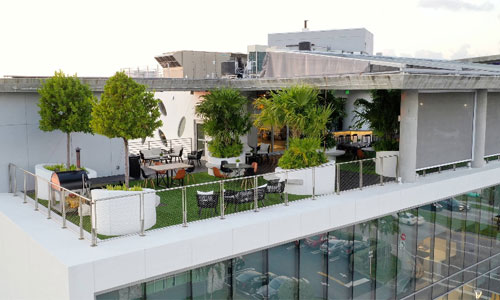 Rooftop terrace at the 2420 NE Miami Gardens Drive office building